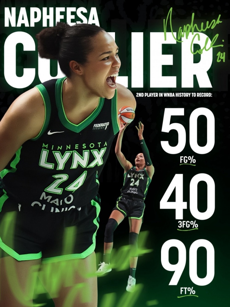 星空体育足球直播-真猛！山猫队核心科利尔场均砍20+杀进180俱乐部 创WNBA历史纪录